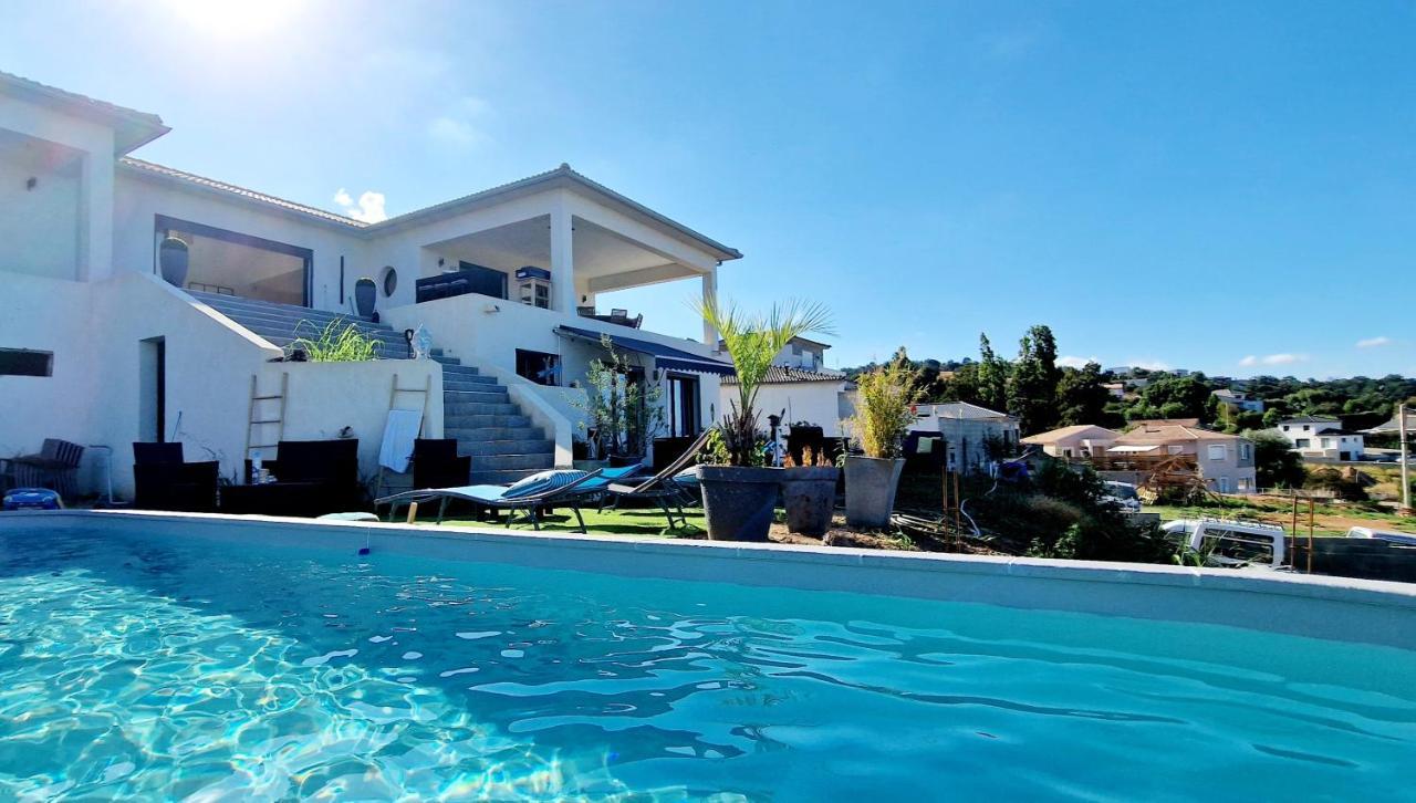 Villa Bistinetti Rez De Villa Tout Confort Avec Piscine Penta di Casinca Ngoại thất bức ảnh